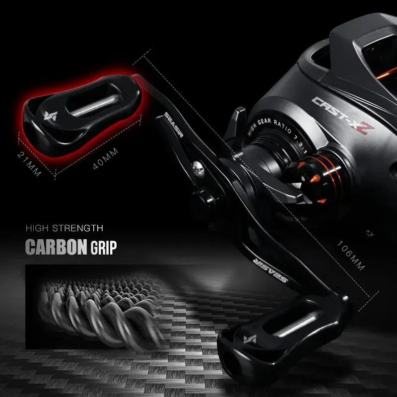 7.3:1 Baitcasting Reel with Magnetic Brake
